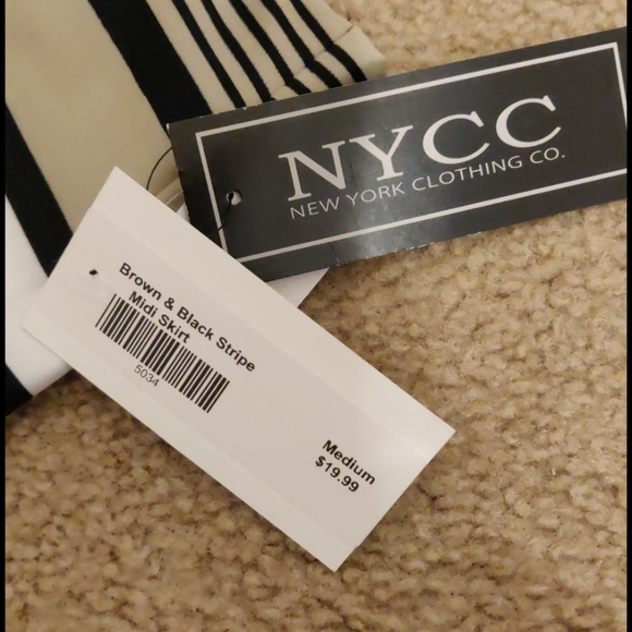 Brown & Black stripe pencil skirt - Picture 3 of 3